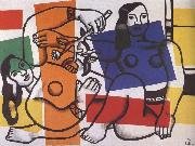 Fernand Leger Two women with flowers in hand oil painting reproduction